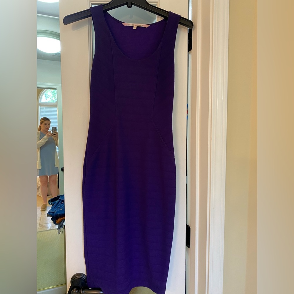 Purple bodycon dress